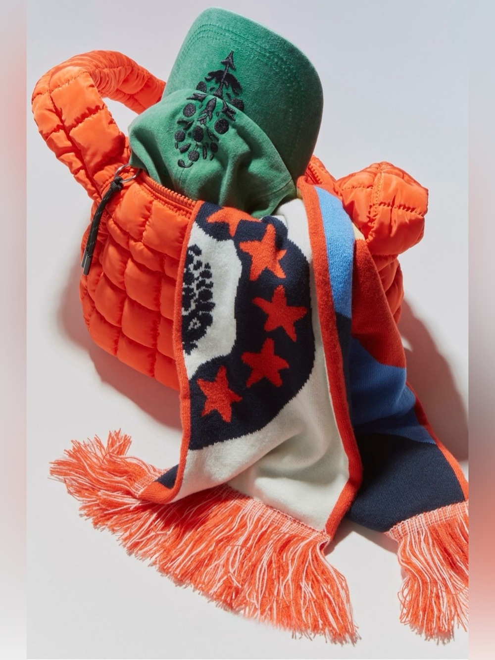 NWT Free People Big League Reversible Scarf in Olympic